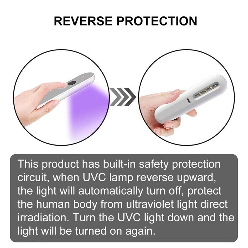 Đèn khử trùng UVC kích thước cầm tay nhỏ gọn chất lượng cao