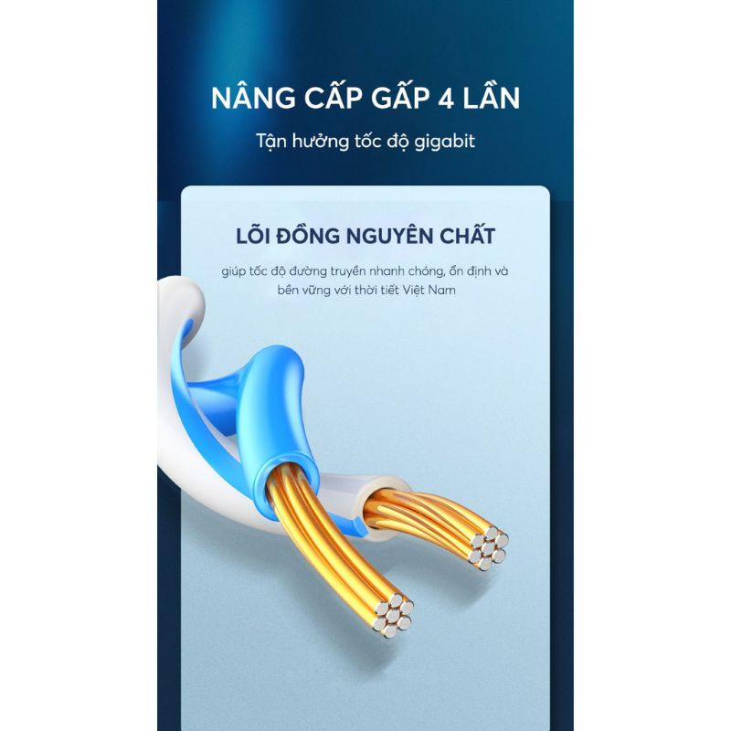 Dây cáp mạng Cat6 Aluminum đúc sẵn 2 đầu chính hãng Ugreen NW102 dài từ 20-50m