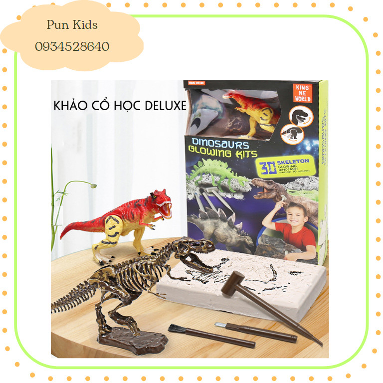 Đồ chơi mô phỏng khủng long, bộ hóa thạch cho các bé thích khảo cổ học