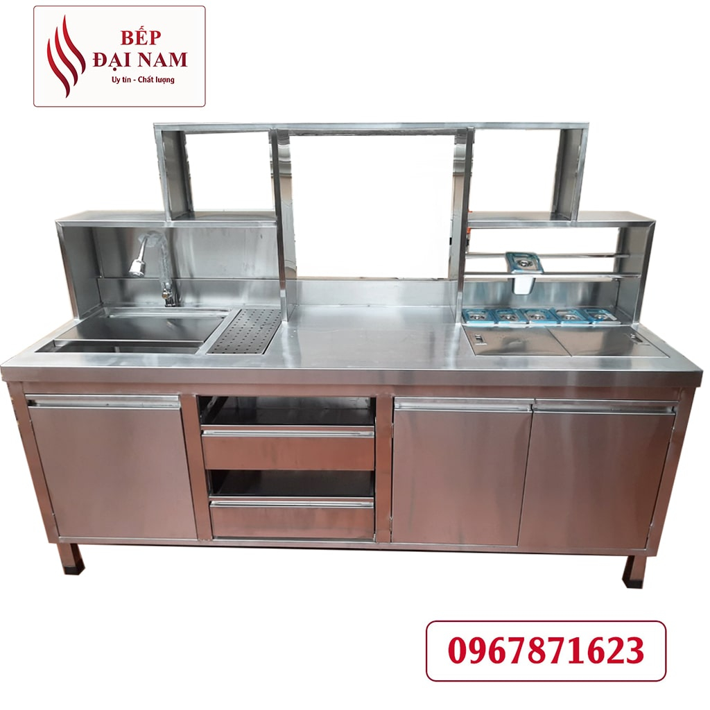 Quầy bán trà sữa, quầy pha chế trà sữa thiết kế theo yêu cầu