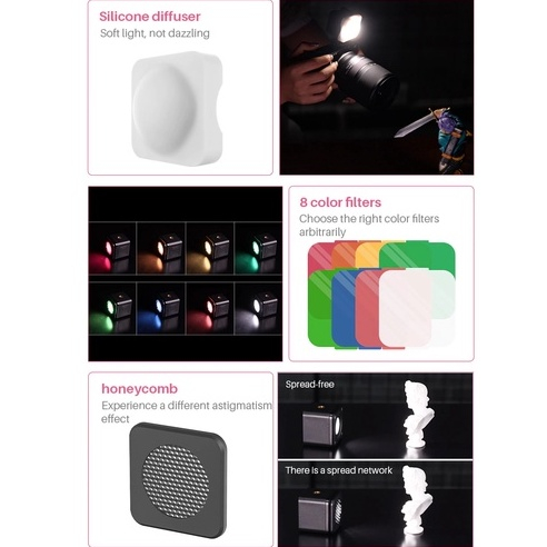 ULANZI L2  - Đèn LED Mini Chống Thấm Nước - Hàng Chính Hãng