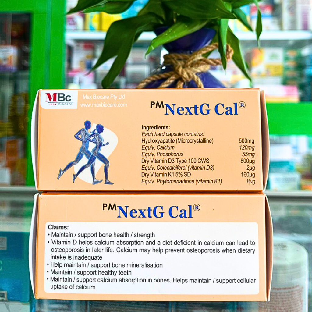 NextG Cal, bổ sung canxi cho trẻ và ngăn ngừa loãng xương ở phụ nữ có thai, sau mãn kinh - 12 vỉ x 5 viên - NT Bình An
