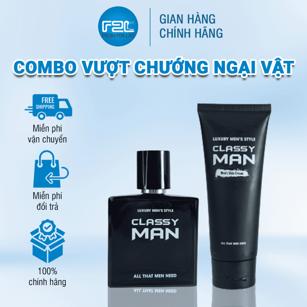 Combo Vượt Chướng Ngại Vật Fresh For Life Chăm Sóc Cơ Thể Nam Giới Với 2 Loại Sản Phẩm Nước Hoa Và Kem Dưỡng Da