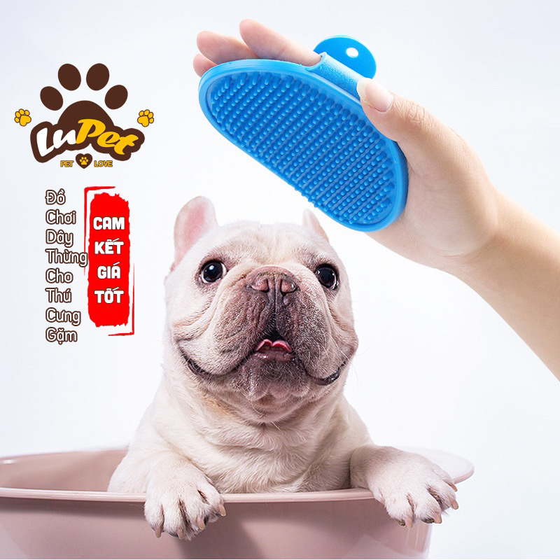 Bàn Chải Tắm Cho Chó Mèo ,Bàn Chải Lông Đeo Tay Cho Thú Cưng