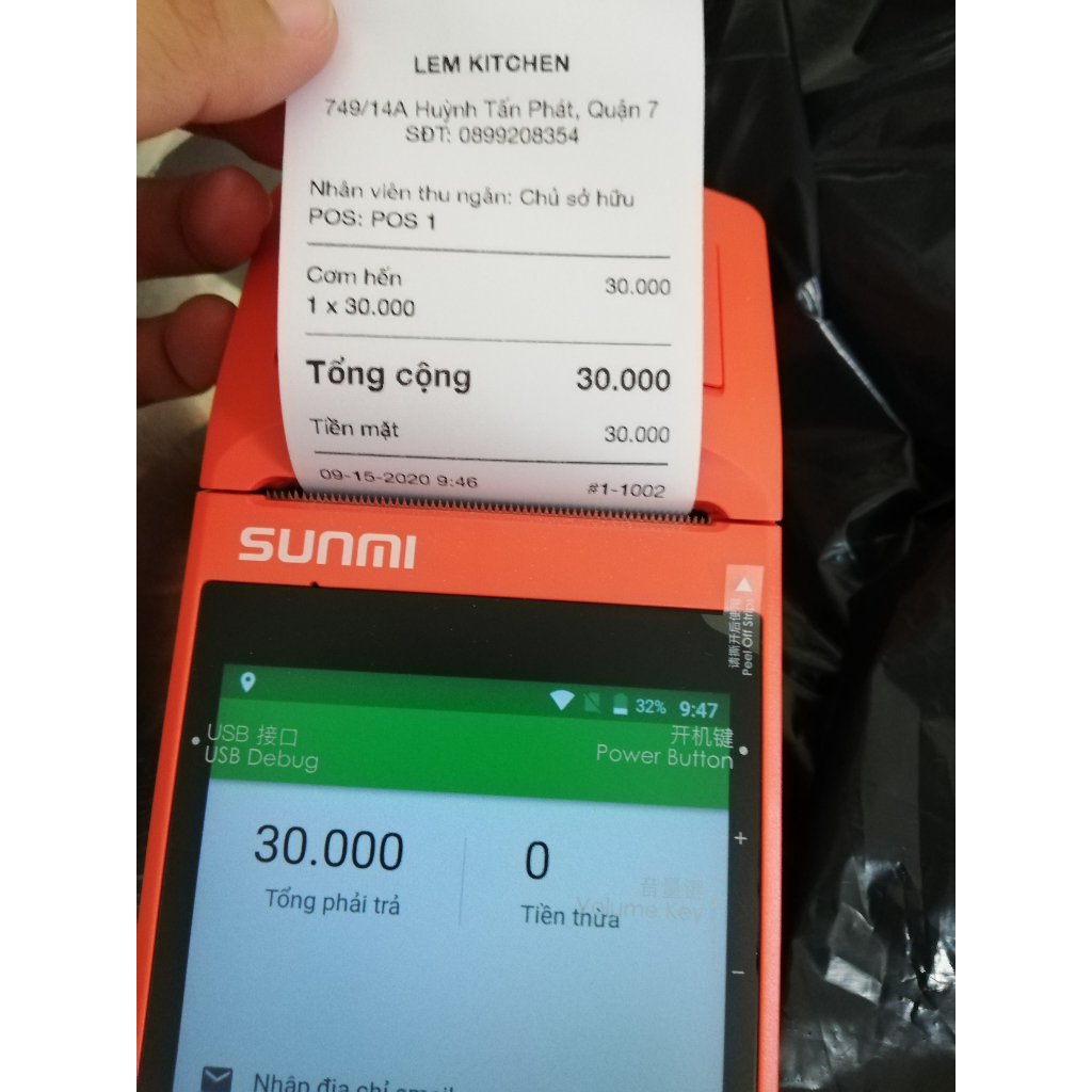 Giấy In Bill K57 - Giấy In Nhiệt K57 Cho Máy Cà Thẻ, Pos cầm tay Now Delivery/ Grab / Goviet 57x38