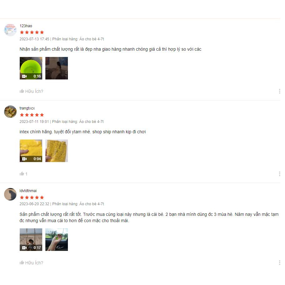 Áo phao bơi chính hãng cho bé từ 2-7 tuổi