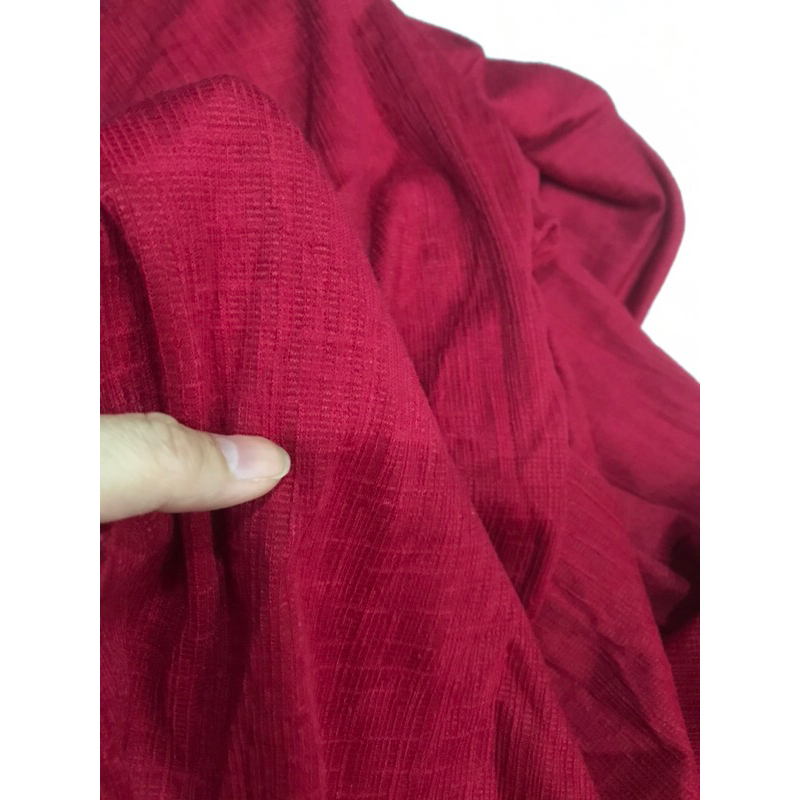 Vải Thun Nhung màu đỏ dày mềm rũ (khổ 1m6)may đầm váy,quần áo kiểu thiết kế thời trang