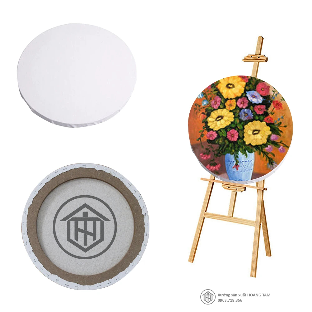 (Size: 50) Khung vẽ tranh tròn, Canvas tròn giá rẻ