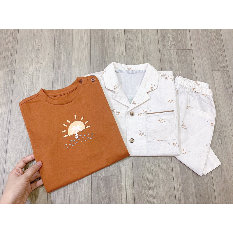 Set 3 chi tiết xuất Hàn hoạ tiết cây dừa mùa hè - Moilmol