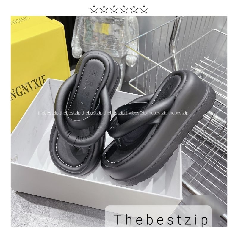 (𝐈𝐧𝐛𝐨𝐱 𝐜𝐡𝐞𝐜𝐤 𝐬𝐢𝐳𝐞 𝐭𝐫𝐜) Dép xỏ ngón bánh mỳ cao 8cm hàng QCCC bản nâng cấp siêu êm chân cho nữ hàng fullbox | Hàng loại 1