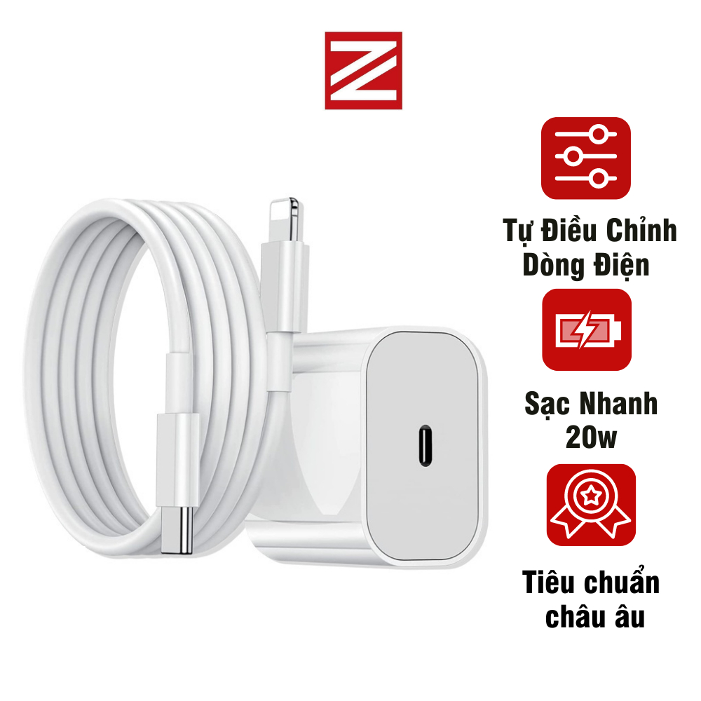 Bộ sạc nhanh 20w sạc 30p lên 50% sạc nhanh PD chính hãng ZUZG PD01