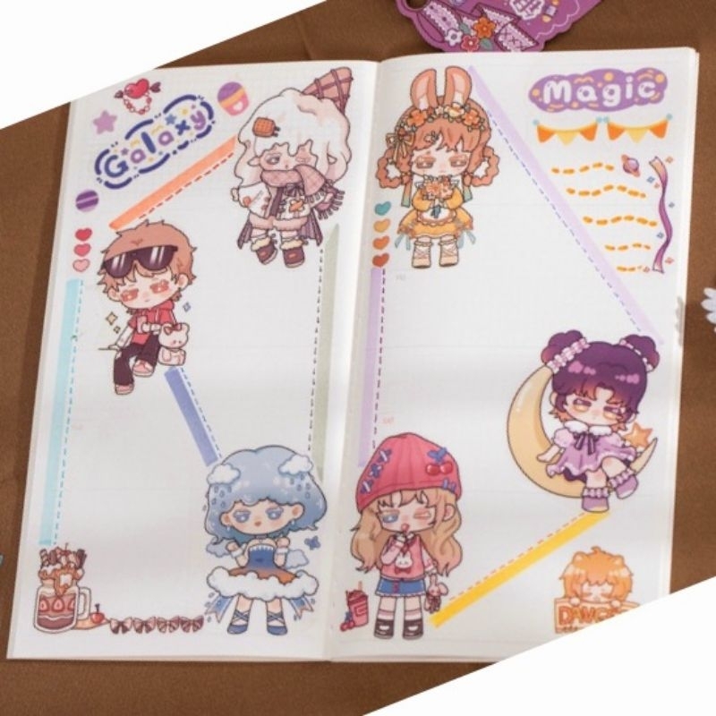 Chiết washi tape chibi dễ thương