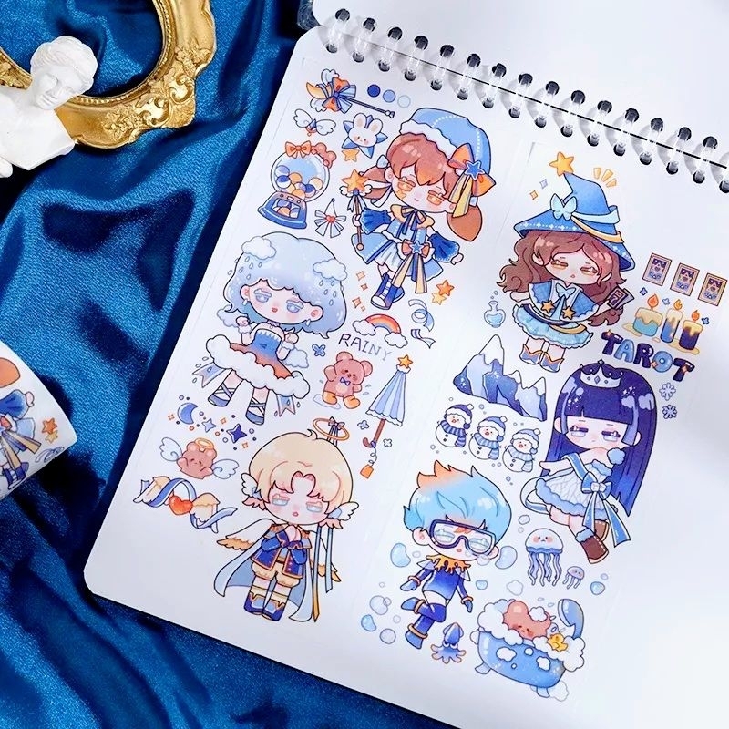 Chiết washi tape chibi dễ thương