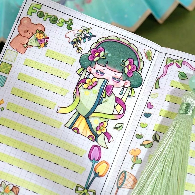 Chiết washi tape chibi dễ thương