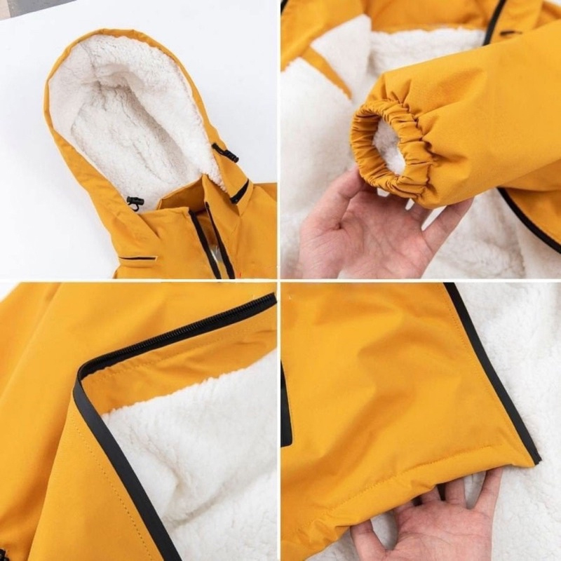 Áo gió nam nữ lót lông cừu phủ nano chống thấm nước cao cấp, áo gió unisex lông cừu siêu ấm chất dày đẹp