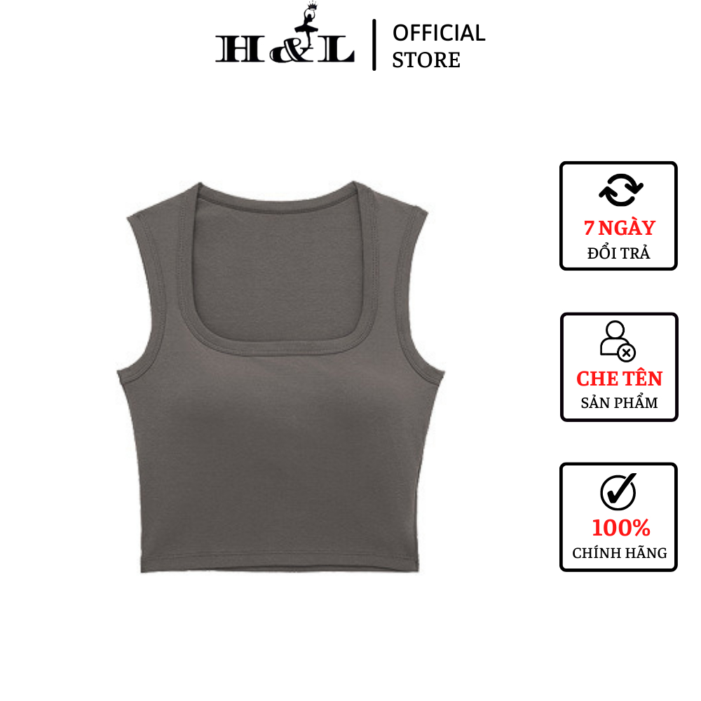 Áo ba lỗ nữ cotton thấm hút tốt, cổ vuông gợi cảm mút mỏng thoải mái HL BOUTIQUE B301