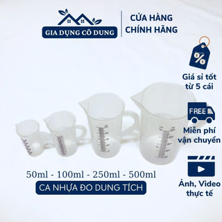 Ca đo dung tích, ca nhựa có vạch chia dung tích 50ml 100ml 250ml 500ml