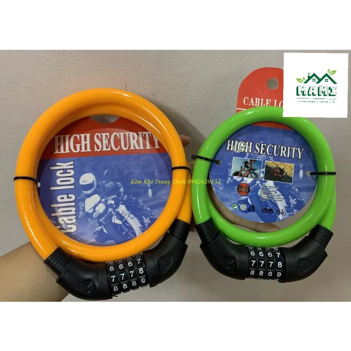 DÂY KHÓA SỐ CHỐNG TRỘM KHÓA XE ĐẠP - XE MÁY - NHÀ CỬA