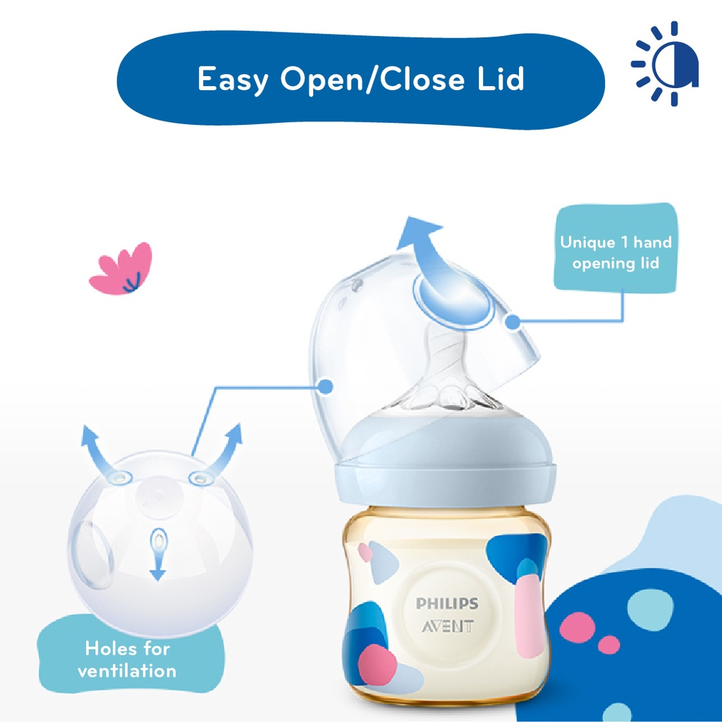 Bình sữa Philips Avent Natural nhựa PPSU đơn 125ml-260ml-330ml, được đổi ty