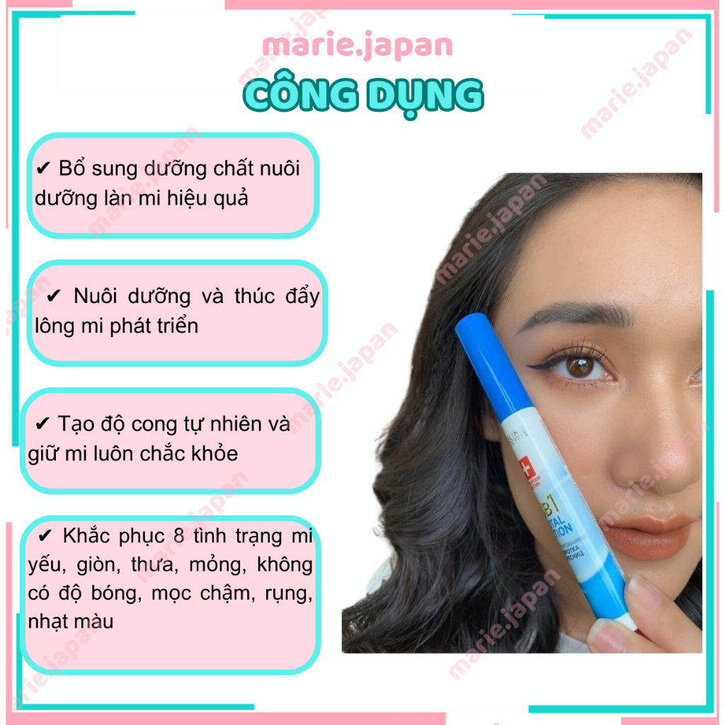 Tinh Chất Eveline 8 in 1 Dưỡng Dài Dày Mi Total Action Lash Therapy Cây 10ml