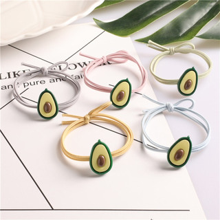 Combo 10 Dây Thun Cột Tóc Đính Hình Trái Bơ, Style Hàn Quốc