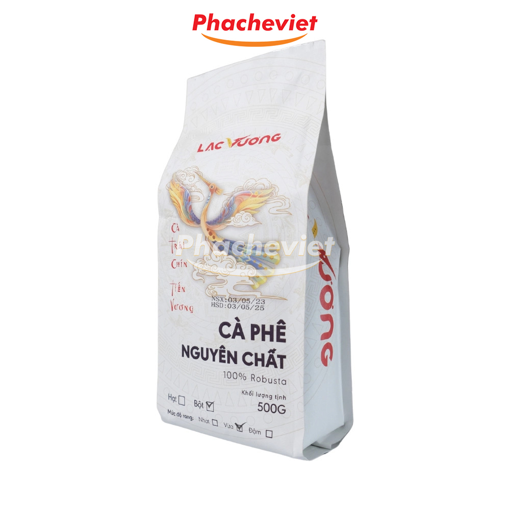 Cà Phê Lạc Vương 100% Robusta Bột 500g