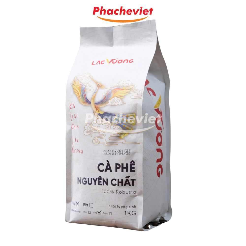 Cà Phê Lạc Vương 100% Robusta Hạt 1Kg