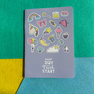 Combo 05 sổ tay ghim TEE-VM (kẻ ngang, caro, chấm dot, weekly, daily) - Blueangel