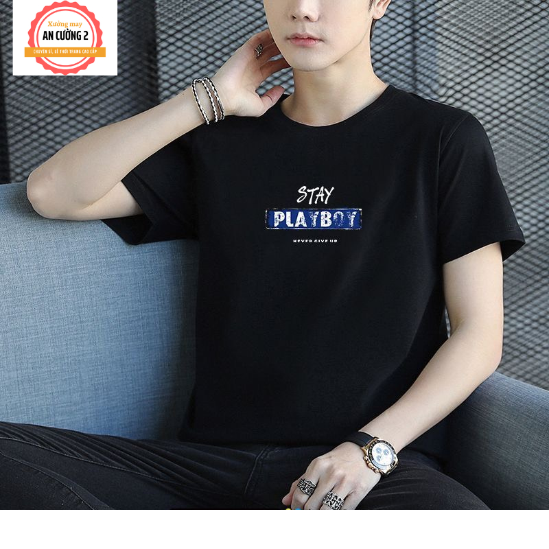 Áo thun nam, áo phông nam tay ngắn cổ tròn chất cotton, dày dặn thoáng mát  ATC08 - Xưởng may An Cường 2