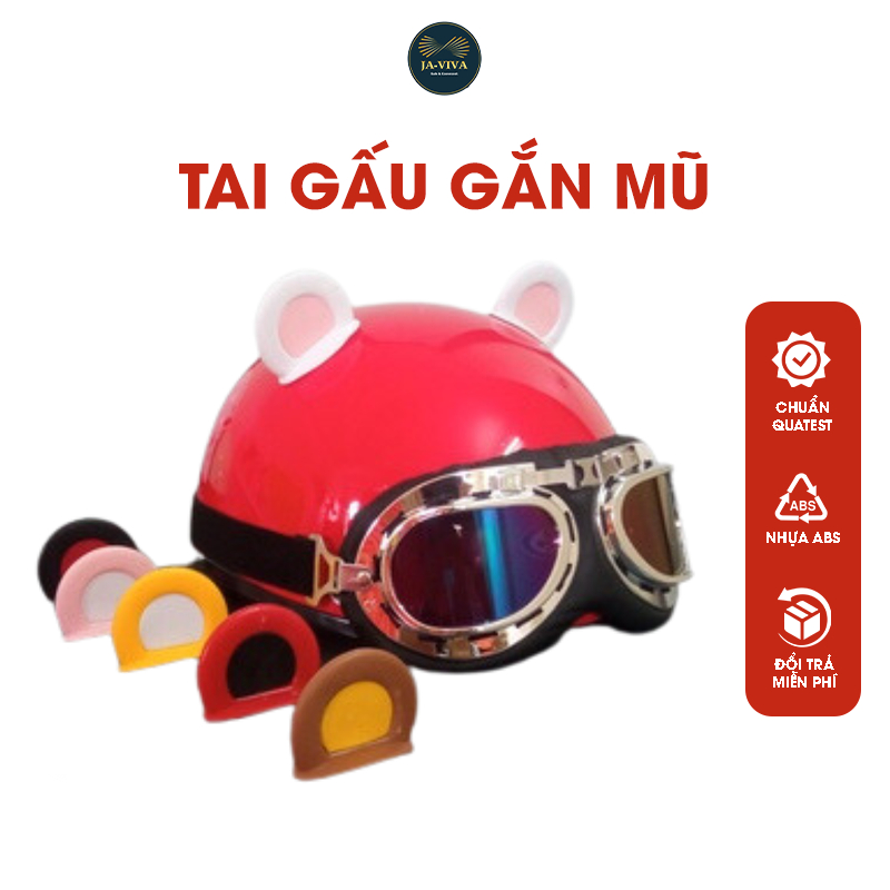 Tai gấu mũ bảo hiểm GRO HELMET phụ kiện gắn cute