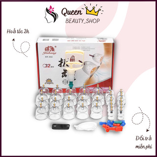 Bộ giác hơi chân không 32 ly/24 ly, bộ giác hơi không lửa 32/24 cốc giác