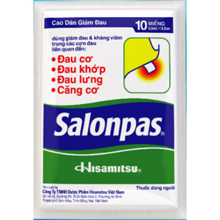 Miếng dán giảm đau salonpas. Cao dán giảm đau nhức cơ thể, đau cơ, đau khớp