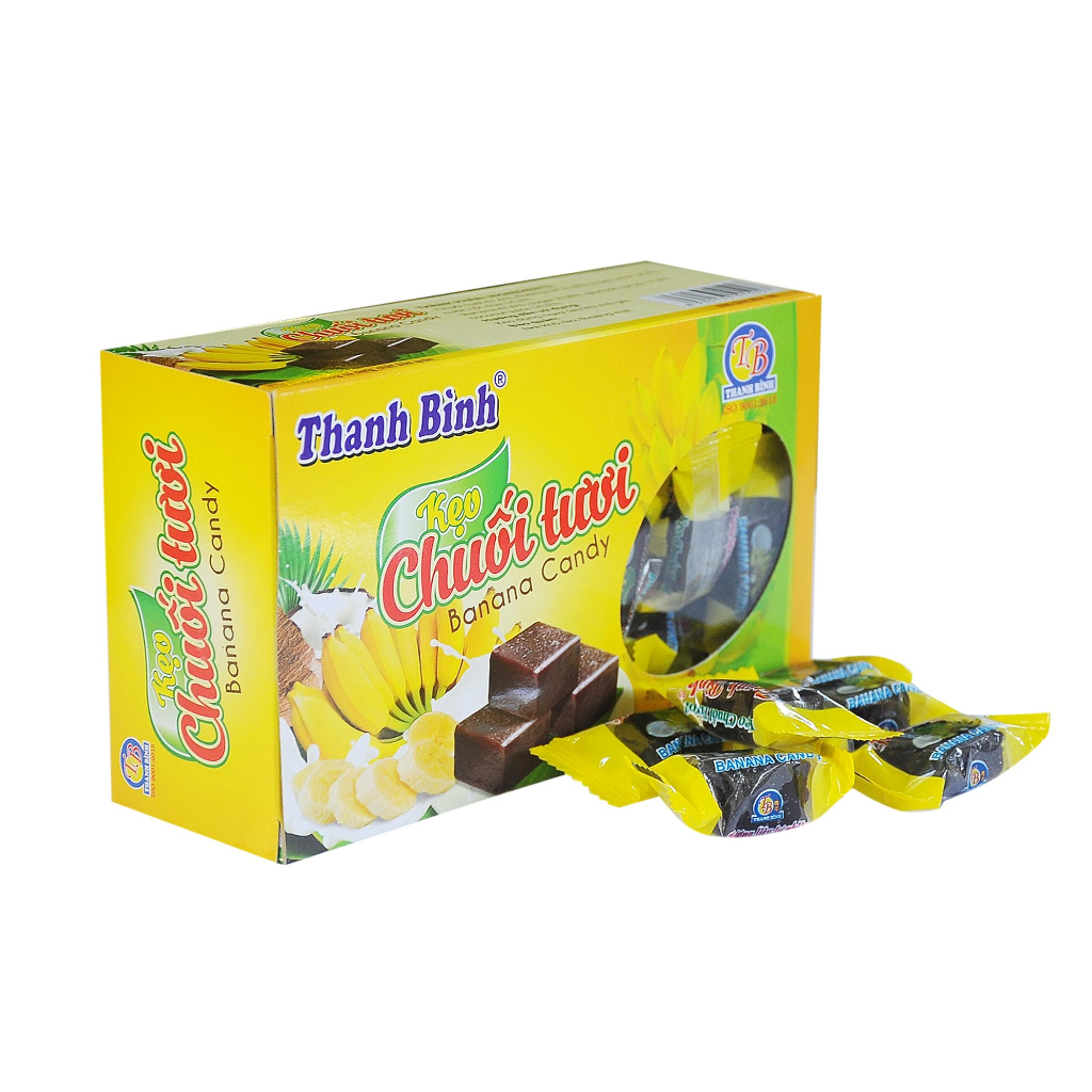 Kẹo dừa VÀ Kẹo chuối tươi Thanh Bình hộp 250g