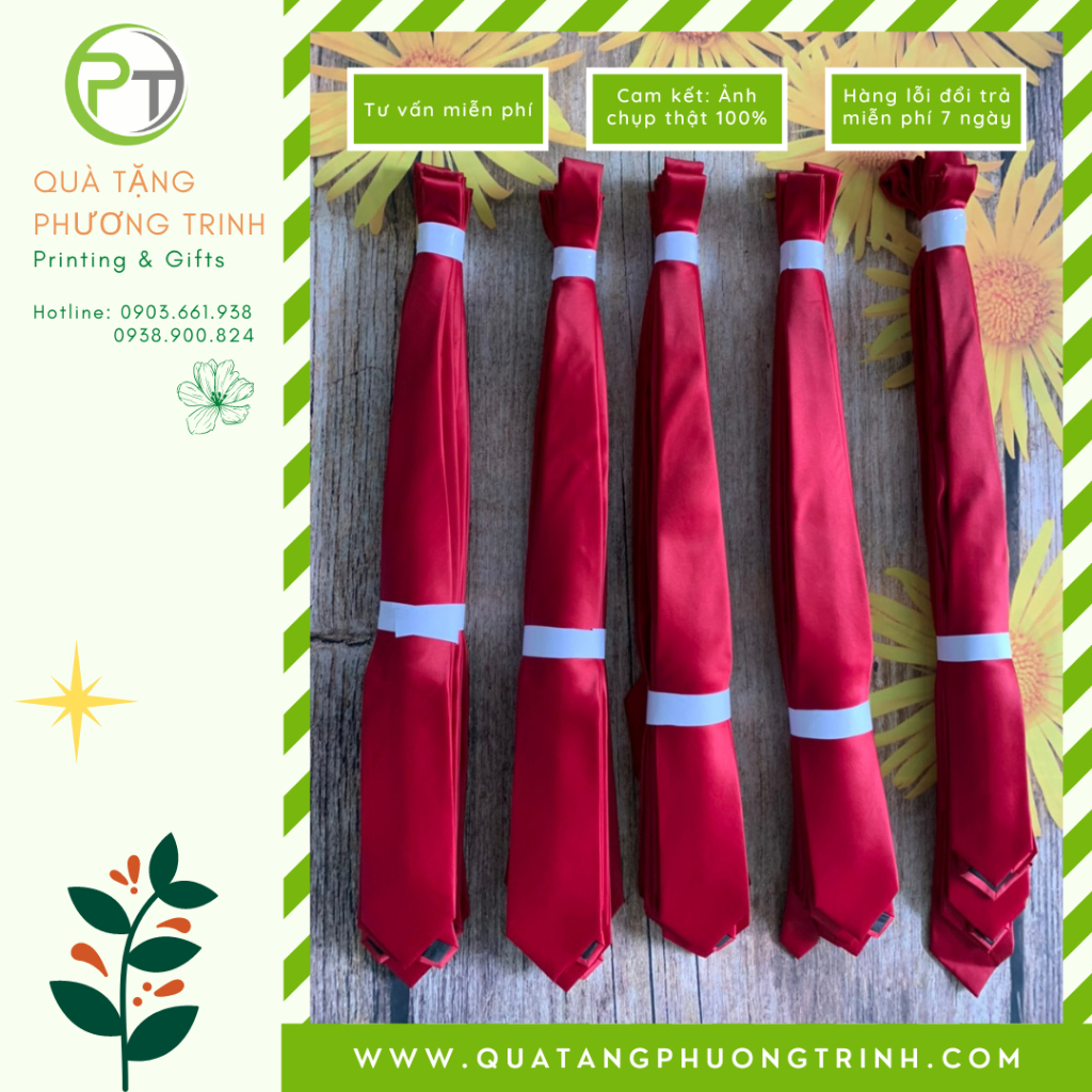 Caravat / Cà vạt nam Agribank màu đỏ đô