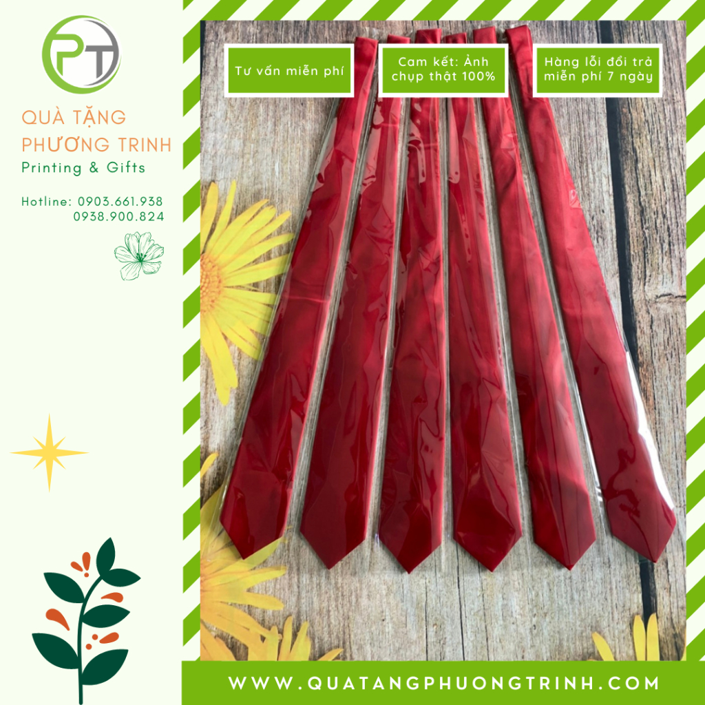 Caravat / Cà vạt nam Agribank màu đỏ đô