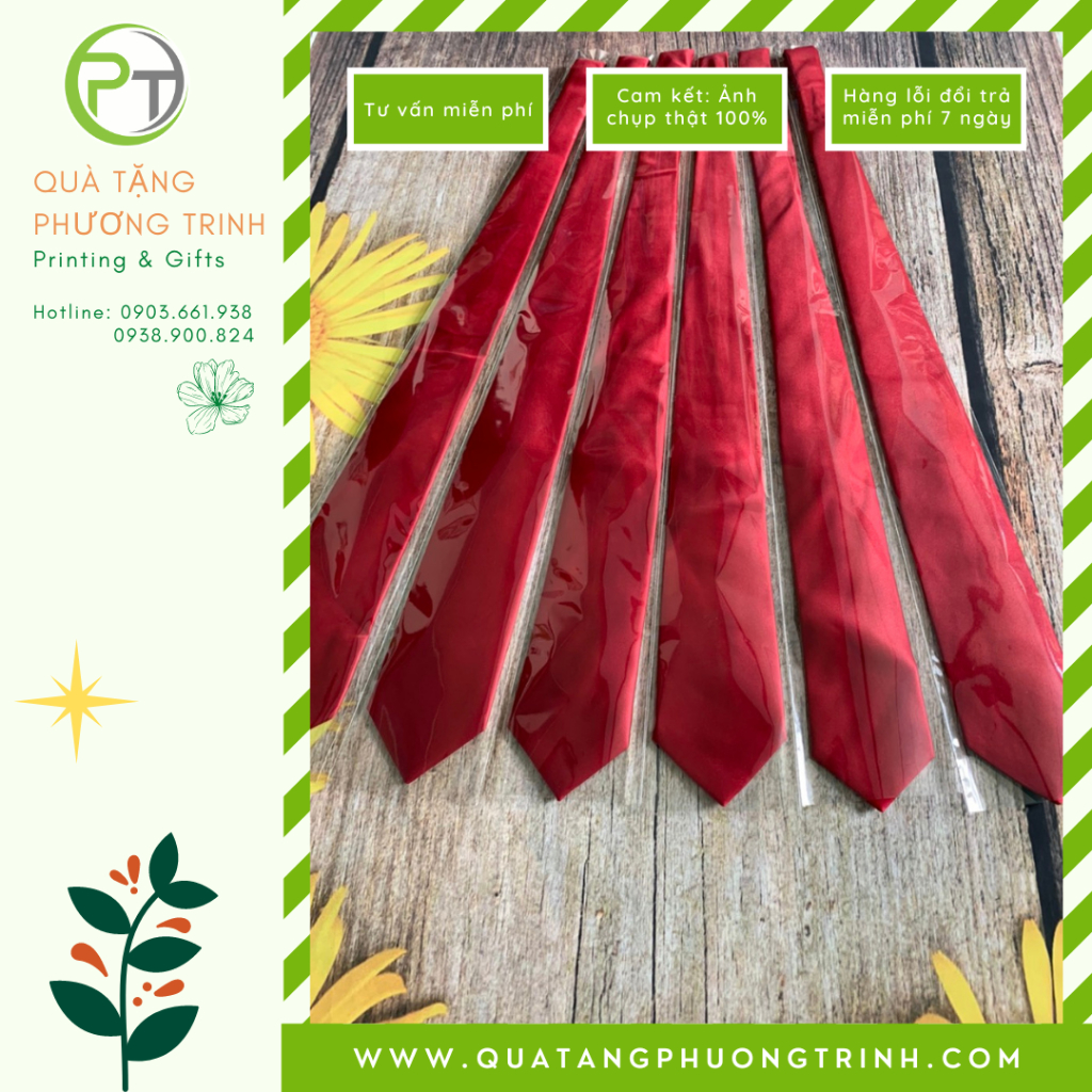 Caravat / Cà vạt nam Agribank màu đỏ đô