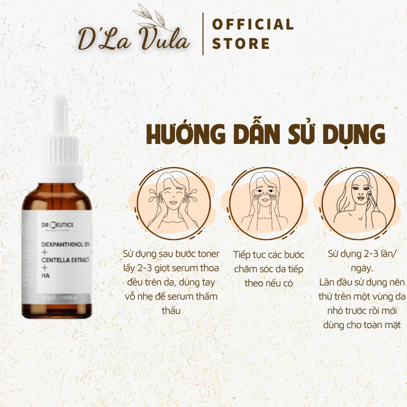 Serum DrCeutics B5 Dexpanthenol 10% + Centella Extract + HA 10 - 30 - 100