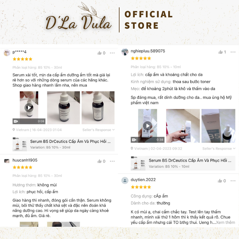 Serum DrCeutics B5 Dexpanthenol 10% + Centella Extract + HA 10 - 30 - 100