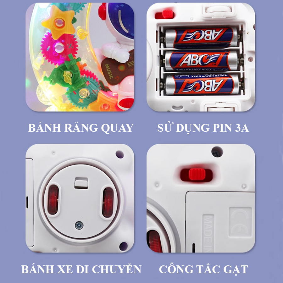 Đồ chơi phi hành gia có nhạc và đèn cho bé