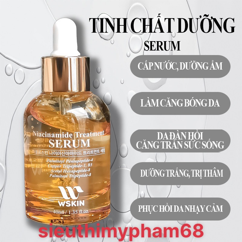 Tinh Chất Serum Dưỡng Da Làm Trắng Giảm Thâm WSKIN Niacinamide 40ml Hàn Quốc