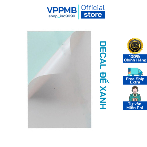 Giấy Decan đế xanh A4 tập 100 tờ, decal xanh
