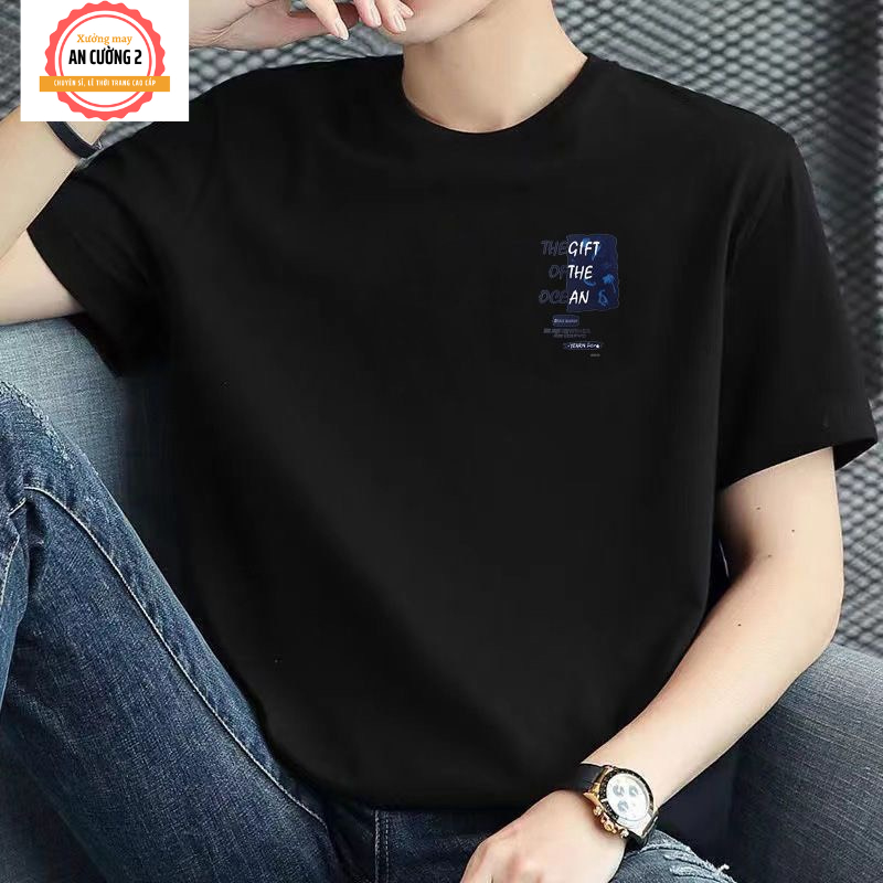 Áo thun nam, áo phông nam tay ngắn cổ tròn chất cotton, dày dặn thoáng mát  ATC10 - Xưởng may An Cường 2