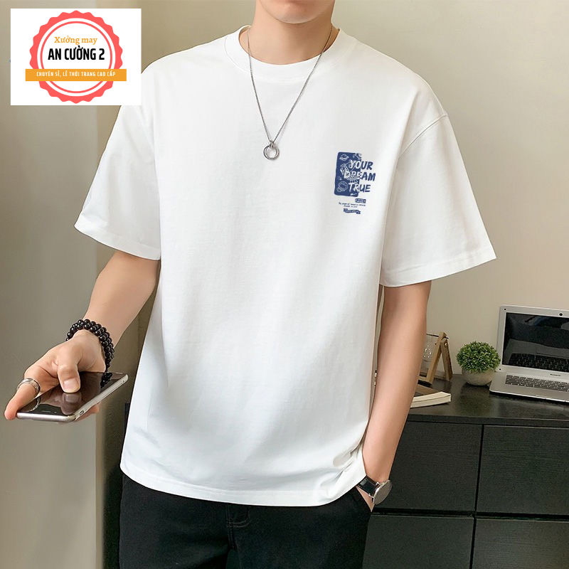 Áo thun nam, áo phông nam tay ngắn cổ tròn chất cotton, dày dặn thoáng mát  ATC10 - Xưởng may An Cường 2