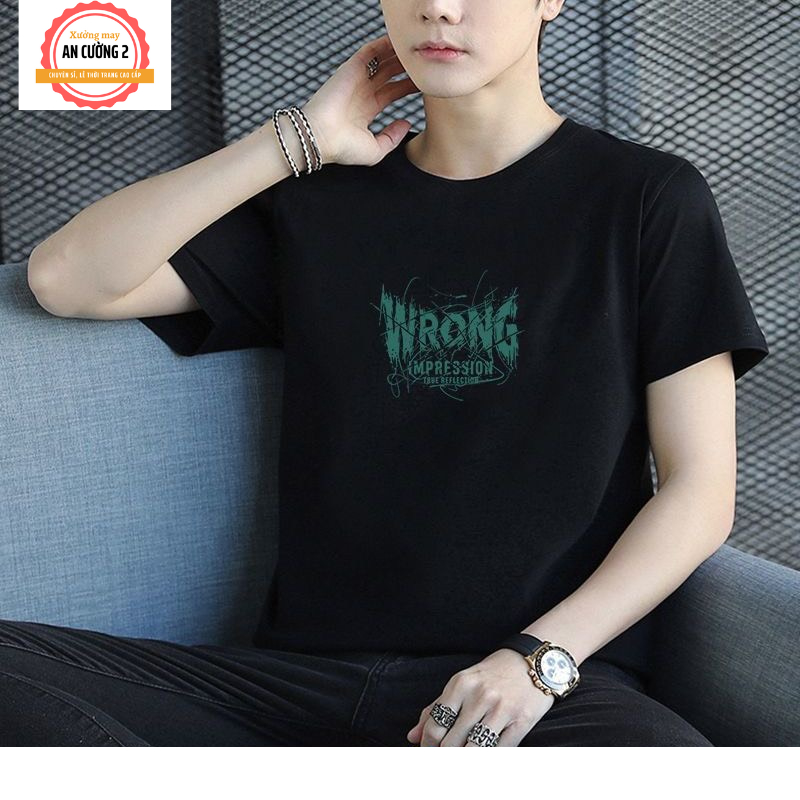 Áo thun nam, áo phông nam tay ngắn cổ tròn chất cotton, dày dặn thoáng mát  ATC10 - Xưởng may An Cường 2