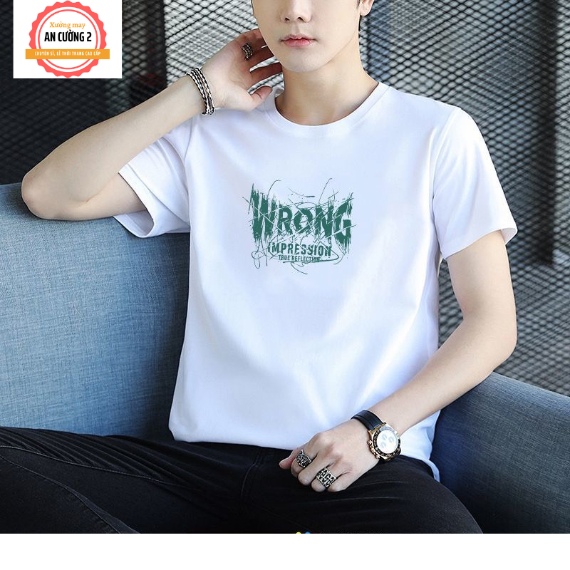 Áo thun nam, áo phông nam tay ngắn cổ tròn chất cotton, dày dặn thoáng mát  ATC10 - Xưởng may An Cường 2