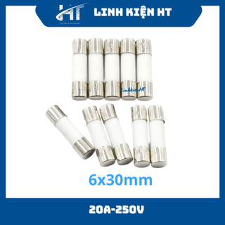 Cầu chì sứ 20a 250v 6x30mm chất lượng tốt - linh kiện ht
