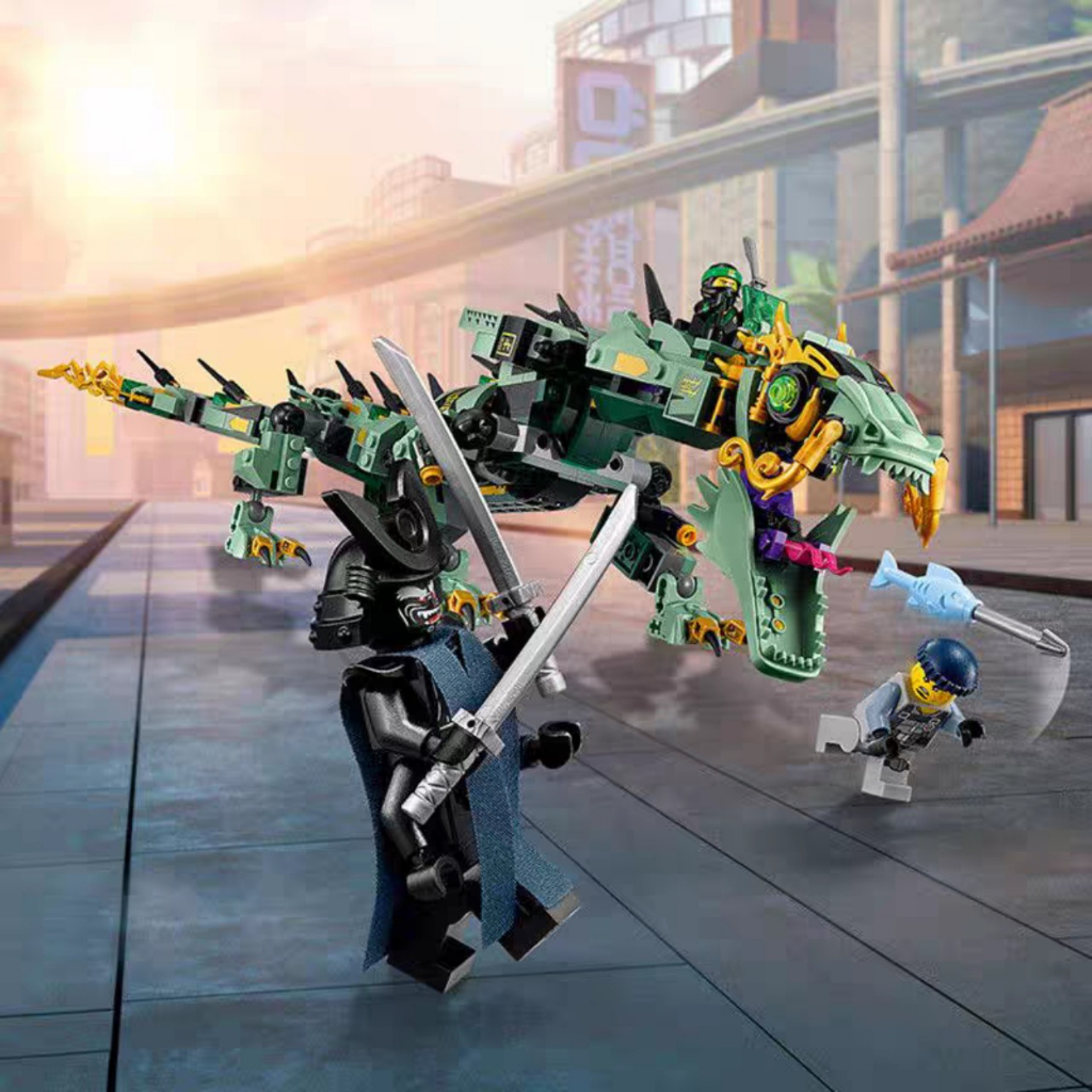 Đồ chơi lắp ráp Ninjago Thunder Swordsman Beo la 10718 - Xếp hình rồng xanh huyền thoại 573 Mảnh