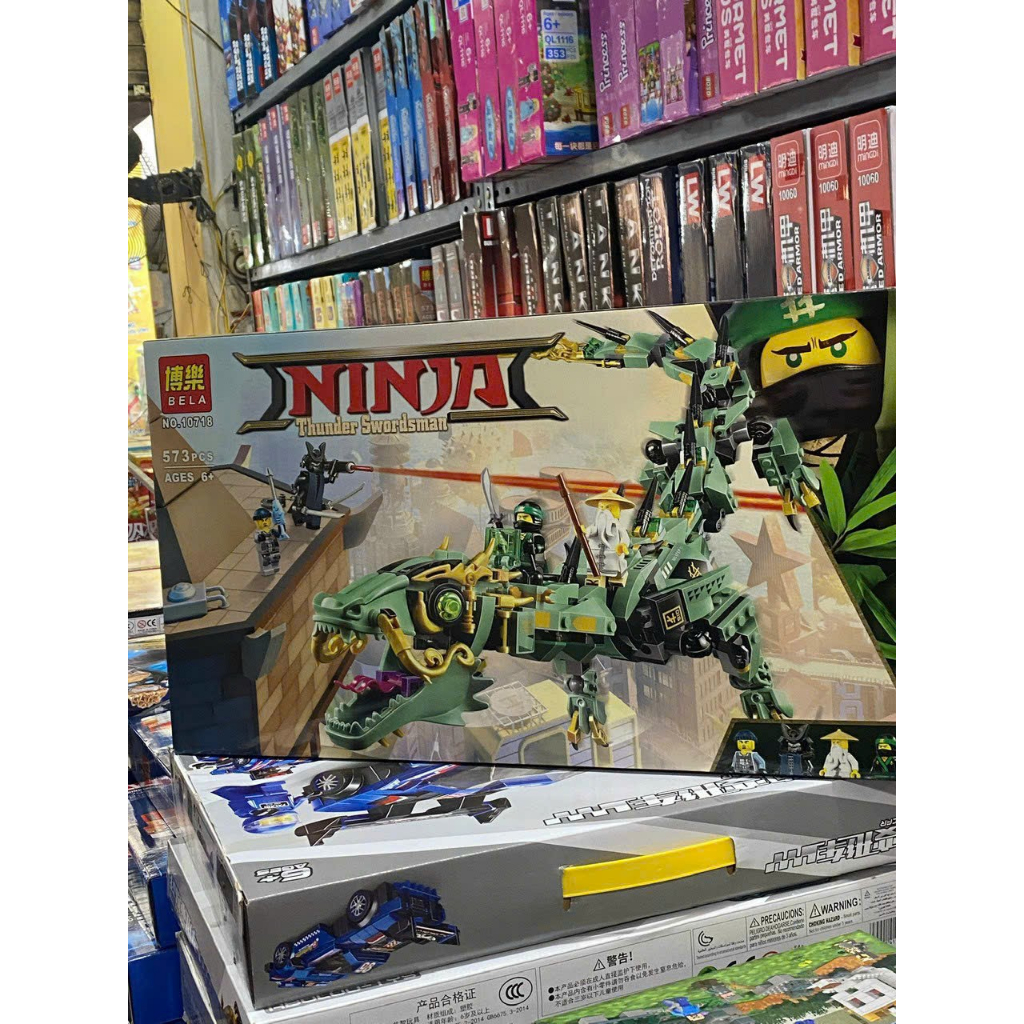 Đồ chơi lắp ráp Ninjago Thunder Swordsman Beo la 10718 - Xếp hình rồng xanh huyền thoại 573 Mảnh