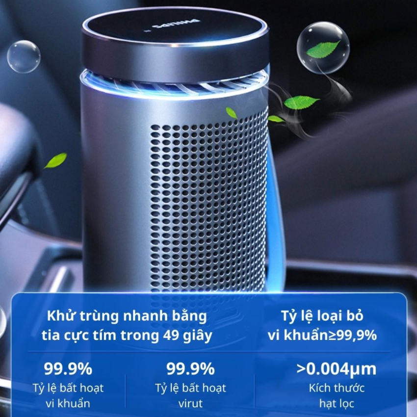 Máy khử mùi, lọc không khí than hoạt tính trên xe ô tô cao cấp Philips GP5601 - HÀNG CHÍNH HÃNG