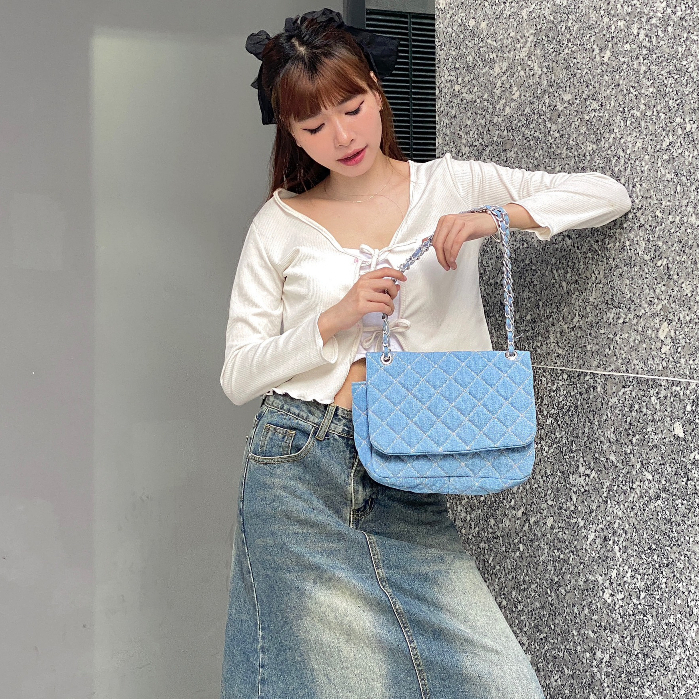 Túi Vuông Jori dây xích đeo vai và đeo chéo thanh lịch